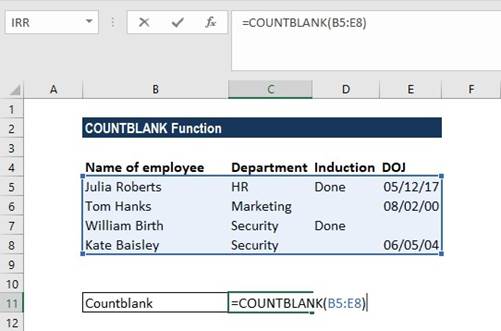 المعهد الذهبي | تعلم دالة TRANSPOSE و COUNTBLANK في MS Excel لتحليل البيانات