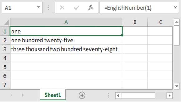 تحويل الأرقام إلى كلمات في Excel